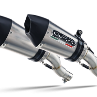 Exhaust compatible with Kawasaki Z1000 2010-2013, Gpe Ann. titanium, Dual slip-on including removable db killers and link pipes 