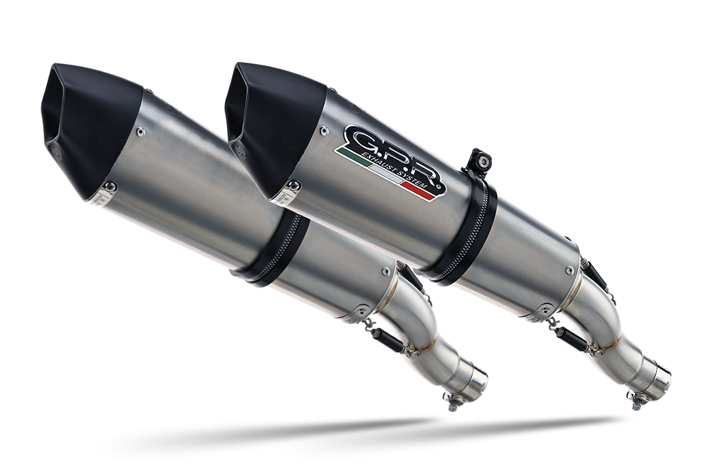 Exhaust compatible with Kawasaki Z1000 2003-2006, Gpe Ann. titanium, Dual slip-on including removable db killers and link pipes 