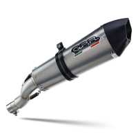 Exhaust compatible with Gas Gas E 700 2023-2024, Gpe Ann. titanium, Slip-on exhaust including link pipe and removable db killer 