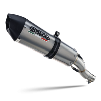 Exhaust compatible with Kawasaki Z-125 2019-2020, GP Evo4 Titanium, Slip-on exhaust including removable db killer and link pipe 