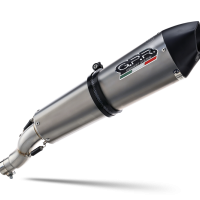 Exhaust compatible with Husqvarna Nuda 900 900R 2012-2013, Gpe Ann. titanium, Slip-on exhaust including removable db killer and link pipe 