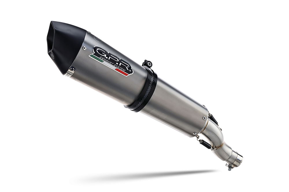 Exhaust compatible with Honda Silver Wing 400 - SW-T 2005-2013, Gpe Ann. titanium, Slip-on exhaust including removable db killer and link pipe 