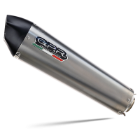 Exhaust compatible with Honda Silver Wing 400 - SW-T 2005-2013, Gpe Ann. titanium, Slip-on exhaust including removable db killer and link pipe 