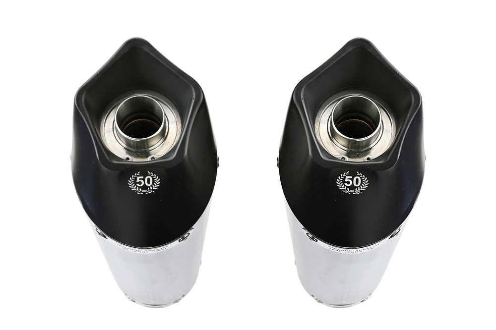 Exhaust compatible with Kawasaki Z1000 2003-2006, Gpe Ann. titanium, Dual slip-on including removable db killers and link pipes 