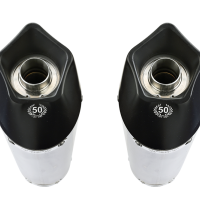 Exhaust compatible with Kawasaki Z1000 2003-2006, Gpe Ann. titanium, Dual slip-on including removable db killers and link pipes 