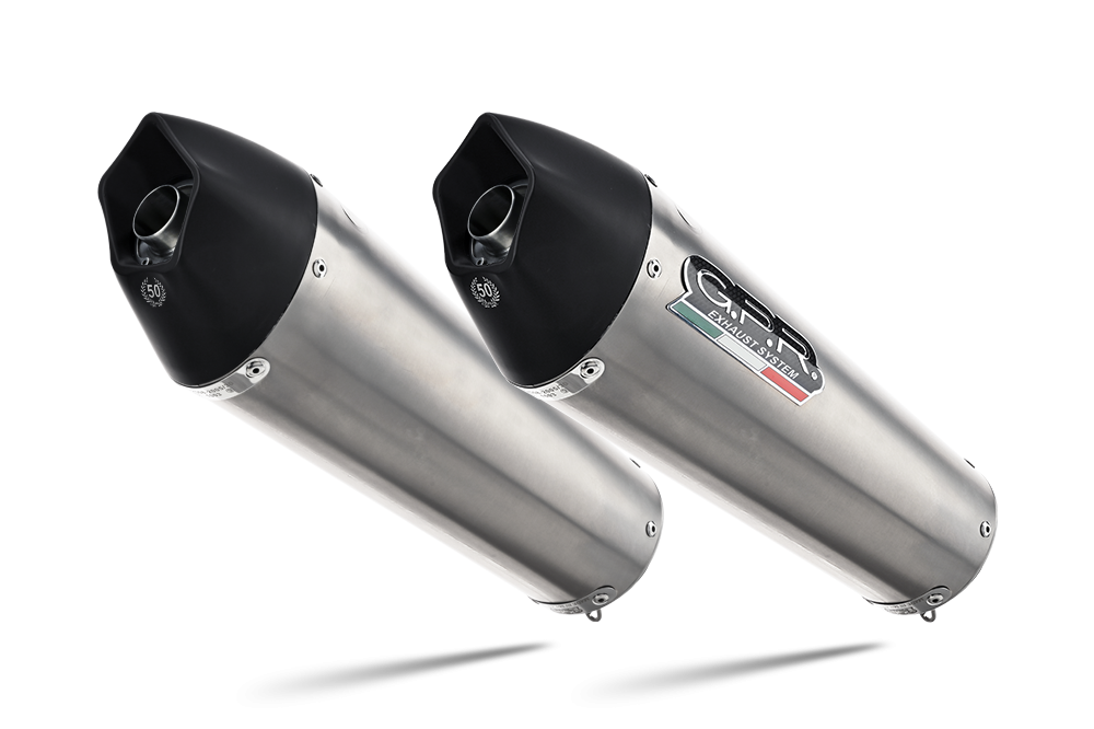 Exhaust compatible with Kawasaki Z1000 2003-2006, Gpe Ann. titanium, Dual slip-on including removable db killers and link pipes 