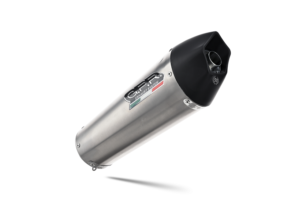 Exhaust compatible with Yamaha XT1200Z Supertenere 2010-2016, Gpe Ann. titanium, Slip-on exhaust including removable db killer and link pipe 