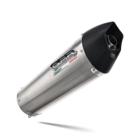 Exhaust compatible with Yamaha XT1200Z Supertenere 2010-2016, Gpe Ann. titanium, Slip-on exhaust including removable db killer and link pipe 