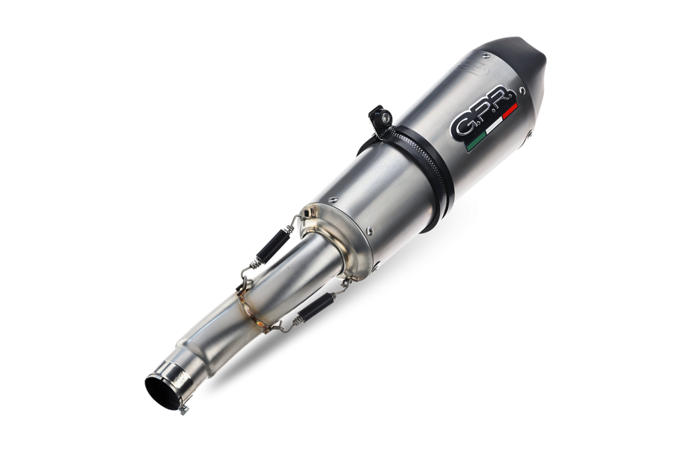Exhaust compatible with Kawasaki Z1000 2003-2006, Gpe Ann. titanium, Dual slip-on including removable db killers and link pipes 