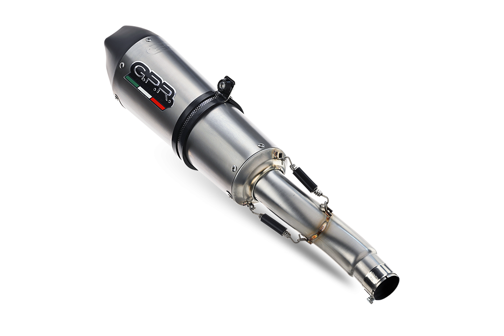 Exhaust compatible with Yamaha R1 2015-2016, Gpe Ann. titanium, Slip-on exhaust including removable db killer and link pipe 