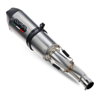 Exhaust compatible with Yamaha R1 2015-2016, Gpe Ann. titanium, Slip-on exhaust including removable db killer and link pipe 