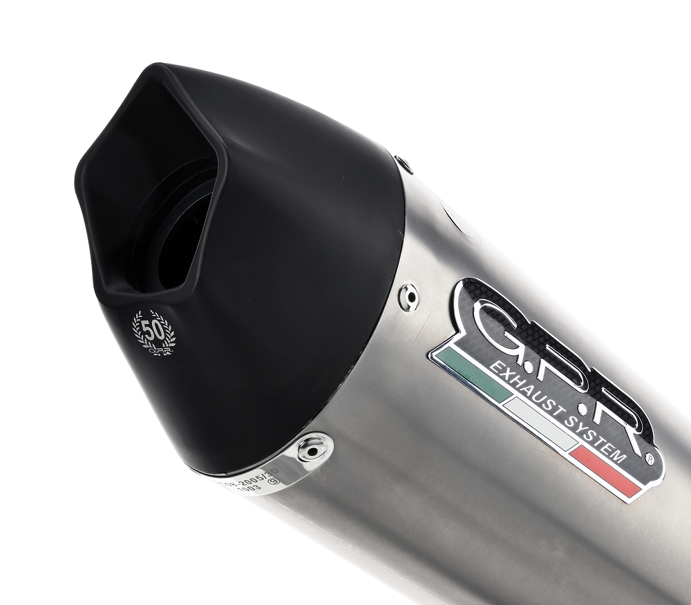 Exhaust compatible with Triumph Daytona 660 2023-2025, Gpe Ann. titanium, Full system exhaust, including removable db killer 