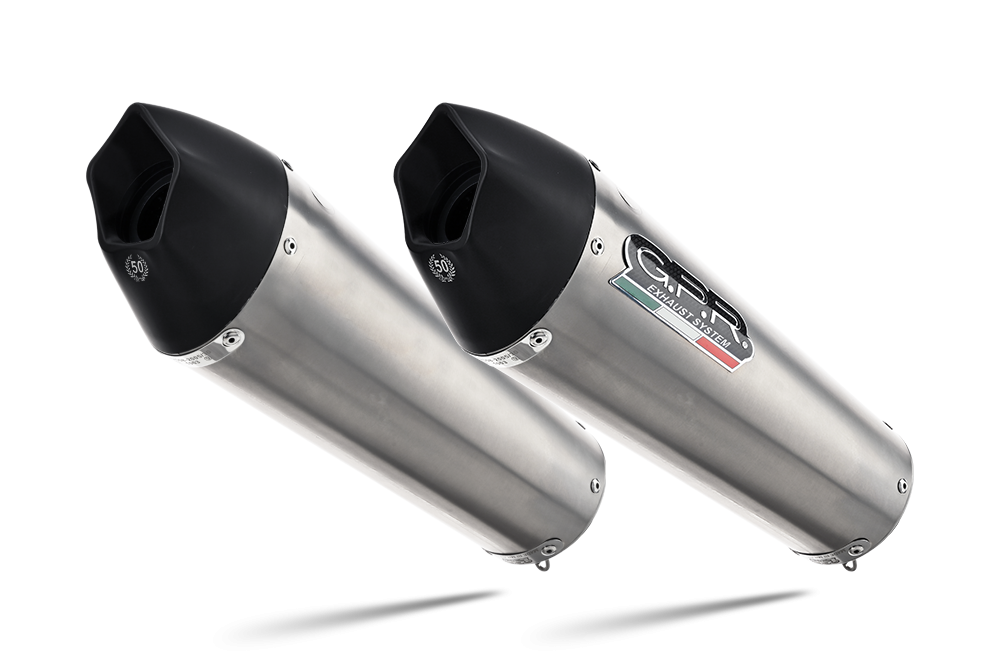 Exhaust compatible with Kawasaki ZX-14R 2017-2022, Gpe Ann. titanium, Dual slip-on exhausts including link pipes 