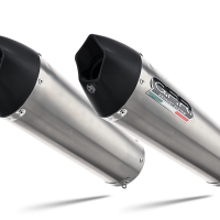 Exhaust compatible with Kawasaki ZX-14R 2017-2022, Gpe Ann. titanium, Dual slip-on exhausts including link pipes 