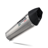 Exhaust compatible with Moto Guzzi V85TT 2019-2020, Gpe Ann. titanium, Slip-on exhaust including link pipe 