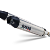 Exhaust compatible with Aprilia Shiver 900 2017-2020, GP Evo4 Titanium, Dual slip-on including removable db killers and link pipes 