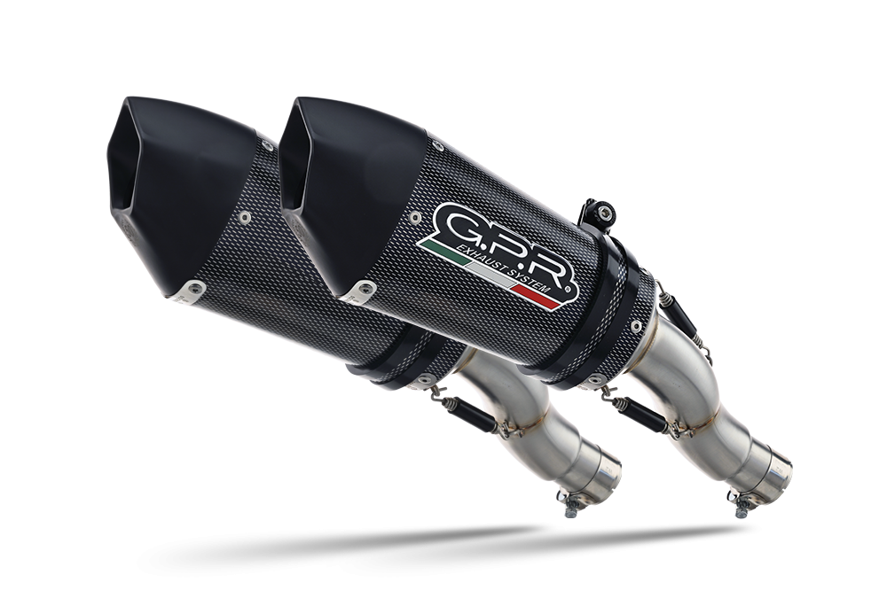 Exhaust compatible with Kawasaki Z1000 2010-2013, Gpe Ann. Poppy, Dual slip-on including removable db killers and link pipes 
