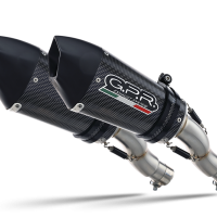 Exhaust compatible with Kawasaki Z1000 2010-2013, Gpe Ann. Poppy, Dual slip-on including removable db killers and link pipes 