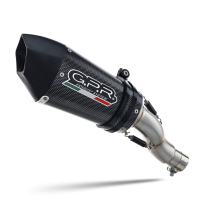 Exhaust compatible with Ducati Multistrada 1200 2010-2014, Gpe Ann. Poppy, Slip-on exhaust including removable db killer and link pipe 