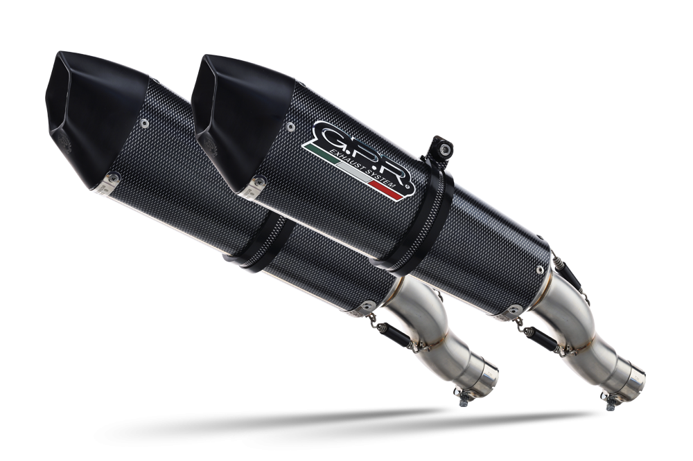 Exhaust compatible with Honda VFR800 V-Tec 2002-2013, Gpe Ann. Poppy, Dual slip-on including removable db killers and link pipes 