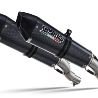 Exhaust compatible with Ducati Multistrada 1100 2007-2009, Gpe Ann. Poppy, Dual slip-on including removable db killers and link pipes 
