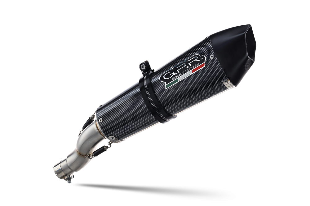 Exhaust compatible with Bmw F800R 2015-2016, Gpe Ann. Poppy, Slip-on exhaust including removable db killer and link pipe 