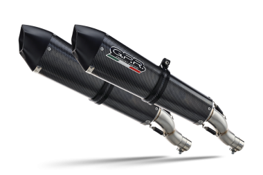 Exhaust compatible with Bmw K1600GTL 2017-2021, GP Evo4 Poppy, Dual slip-on including removable db killers and link pipes 