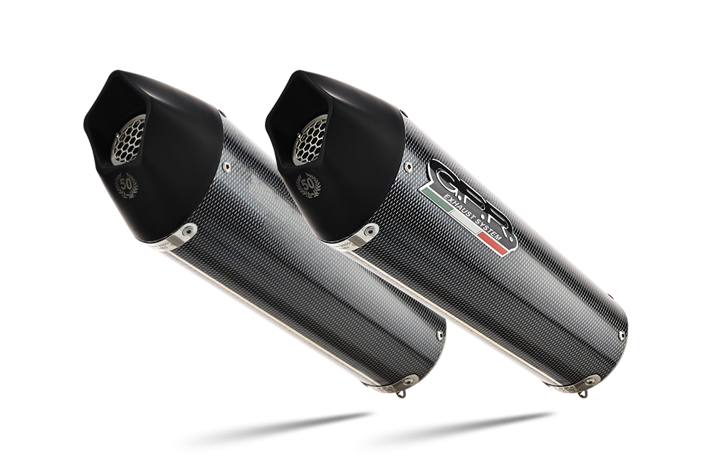 Exhaust compatible with Bmw K1600GTL 2017-2021, GP Evo4 Poppy, Dual slip-on including removable db killers and link pipes 