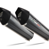 Exhaust compatible with Bmw K1600GTL 2017-2021, GP Evo4 Poppy, Dual slip-on including removable db killers and link pipes 
