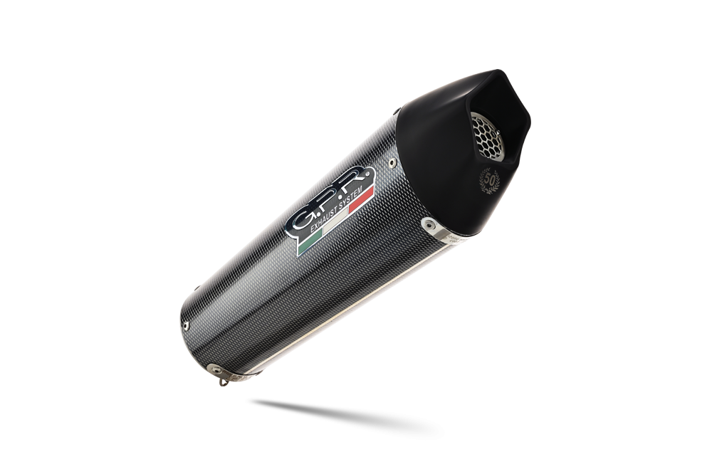 Exhaust compatible with Bmw F800R 2017-2019, GP Evo4 Poppy, Slip-on exhaust including removable db killer and link pipe 
