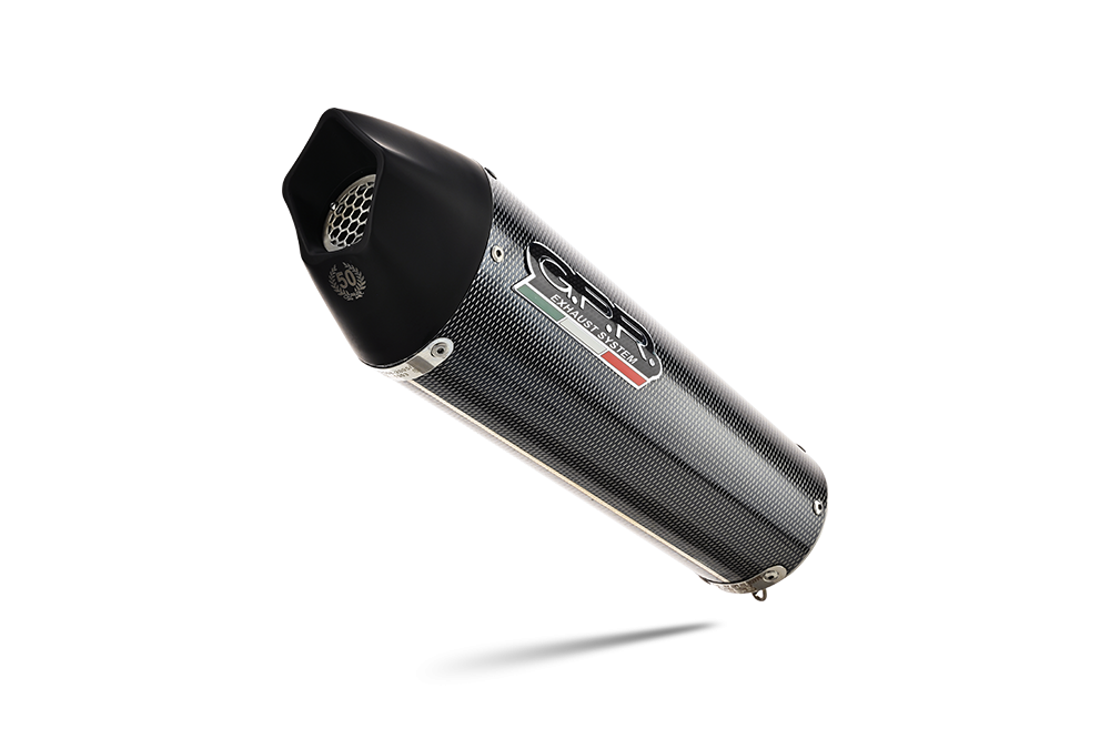 Exhaust compatible with Honda NX500 2024-2025, GP Evo4 Poppy, Slip-on exhaust including removable db killer and link pipe 