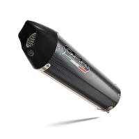 Exhaust compatible with Honda NX500 2024-2025, GP Evo4 Poppy, Slip-on exhaust including removable db killer and link pipe 