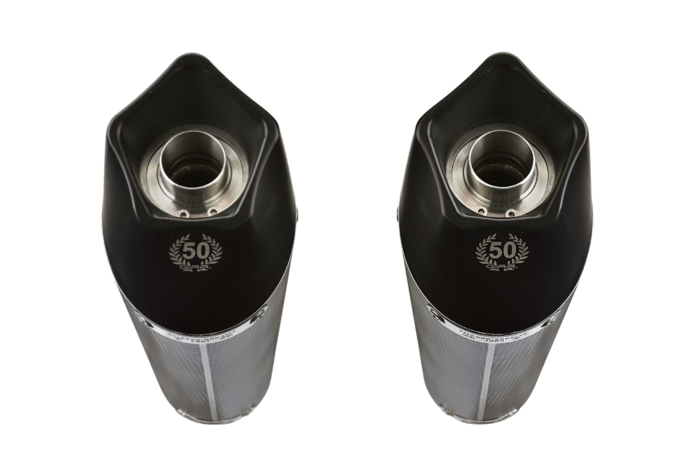 Exhaust compatible with Kawasaki Z1000 2010-2013, Gpe Ann. Poppy, Dual slip-on including removable db killers and link pipes 