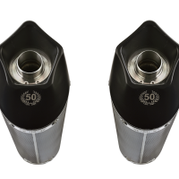Exhaust compatible with Kawasaki Z1000 2010-2013, Gpe Ann. Poppy, Dual slip-on including removable db killers and link pipes 