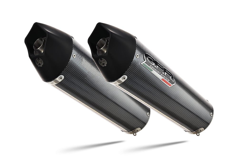 Exhaust compatible with Honda VFR800 V-Tec 2002-2013, Gpe Ann. Poppy, Dual slip-on including removable db killers and link pipes 