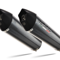 Exhaust compatible with Honda VFR800 V-Tec 2002-2013, Gpe Ann. Poppy, Dual slip-on including removable db killers and link pipes 