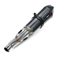 Exhaust compatible with Bmw F800R 2015-2016, Gpe Ann. Poppy, Slip-on exhaust including removable db killer and link pipe 