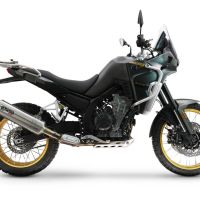 Exhaust compatible with Kove 800X 2024-2026, Satinox , Slip-on exhaust including removable db killer and link pipe, EPA-compliant 