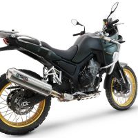 Exhaust compatible with Kove 800X 2024-2026, Satinox , Slip-on exhaust including removable db killer and link pipe, EPA-compliant 