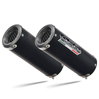 Exhaust compatible with Kawasaki Ninja 1000 2017-2020, M3 Black Titanium, Dual slip-on including removable db killers and link pipes 