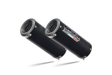 Exhaust compatible with Ducati Monster 796 2010-2014, M3 Black Titanium, Dual slip-on including removable db killers and link pipes, not EPA-compliant 