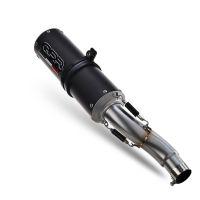 Exhaust compatible with Triumph Trident 660 2021-2024, M3 Black Titanium, Full system exhaust, including removable db killer 