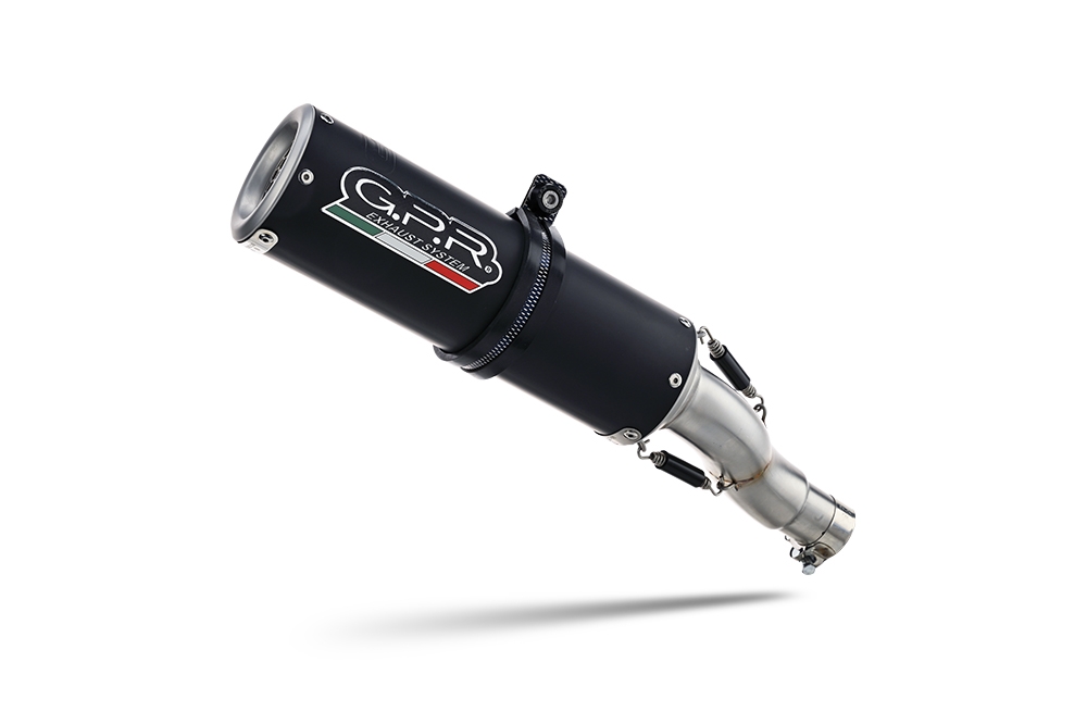 Exhaust compatible with Triumph Trident 660 2021-2024, M3 Black Titanium, Full system exhaust, including removable db killer 