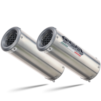 Exhaust compatible with Honda CBF1000 CBF1000ST 2006-2009, M3 Inox , Dual slip-on including removable db killers and link pipes 