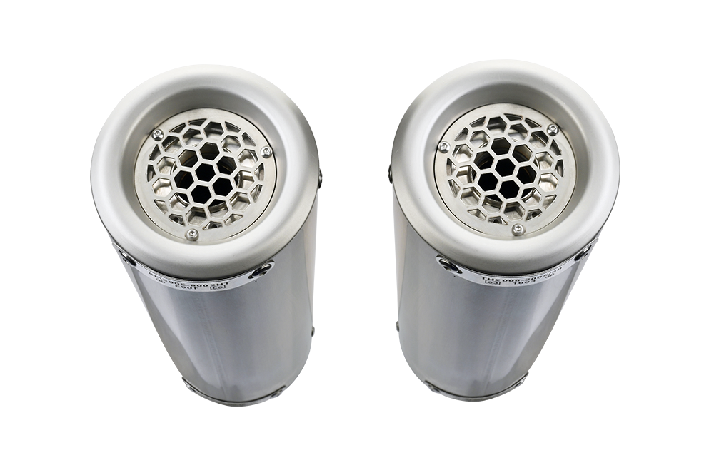 Exhaust compatible with Kawasaki Z1000 2010-2013, M3 Inox , Dual slip-on including removable db killers and link pipes 