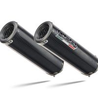 Exhaust compatible with Aprilia Shiver 900 2017-2020, M3 Poppy , Dual slip-on including removable db killers and link pipes, EPA-compliant 