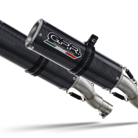 Exhaust compatible with Kawasaki Z1000 2010-2013, M3 Poppy , Dual slip-on including removable db killers and link pipes 