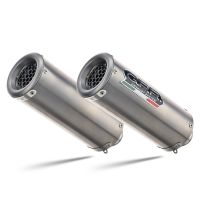 Exhaust compatible with Ducati 749 2003-2007, M3 Titanium Natural, Dual slip-on including removable db killers and link pipes, EPA-compliant 