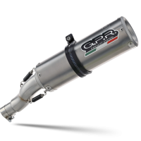 Exhaust compatible with Moto Guzzi V85TT 2019-2020, M3 Titanium Natural, Slip-on exhaust including removable db killer and link pipe 