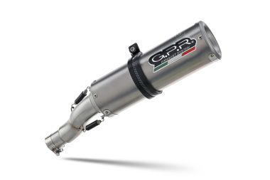 Exhaust compatible with Moto Guzzi V85TT 2019-2020, M3 Titanium Natural, Slip-on exhaust including removable db killer and link pipe, EPA-compliant 